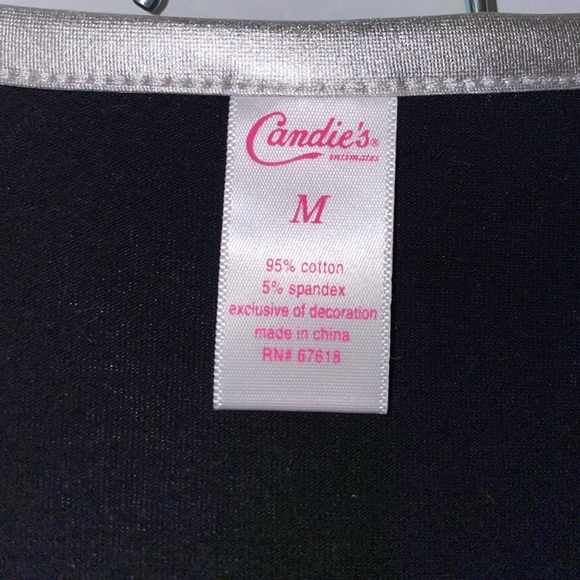 💕NWT Candie's Black and Pink Womens Pajamas - Picture 4 of 7